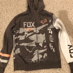 Fox zip up hoodie
